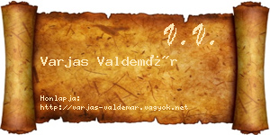 Varjas Valdemár névjegykártya